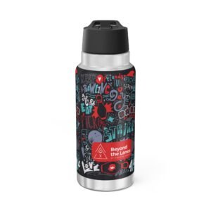 Bowling Tumbler, 32oz Stainless Steel Cup with Straw, Bowling Gift, Insulated Drinkware, Strike Themed Mug, Custom Printed Tumbler